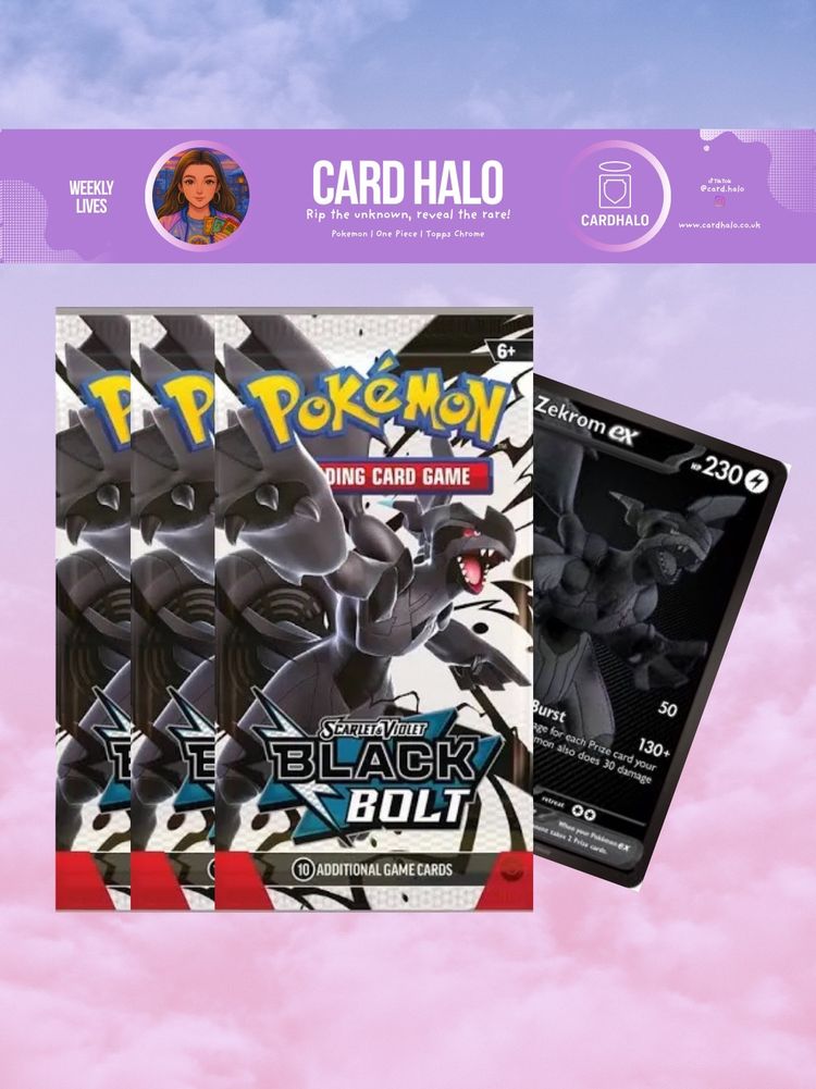 Pokémon Black Bolt Booster Packs x3